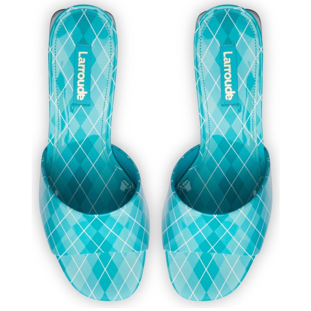 Larroudé Patent Leather Sandals Sz 7